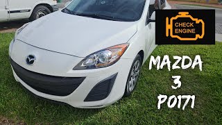 2011 Mazda 3 cambiando sensor MAF codigo P0171 [upl. by Hartmunn858]