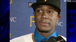 Pirates SecondRound Pick Josh Bell Visits PNC Park [upl. by Mendive555]