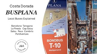 Salou Buses  Costa Dorada bus timetables explained La Pineda Tarragona Salou Cambrilis Reus [upl. by Lenna]