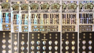 300 OF FIVE MILLION FABULOUS FORTUNE PA LOTTERY 50 SCRATCH OFF TICKET CLAIMER HUNT lottery win [upl. by Ronaele]