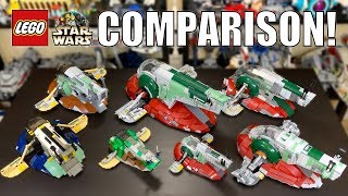 LEGO Star Wars Slave 1 Comparison  7144 7153 6209 8097 75060 75243 [upl. by Enileuqkcaj34]