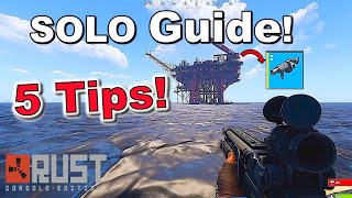 How To Take Small Oil Rig SOLO  Rust Console Edition [upl. by Bashemeth]