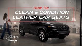 How To Clean and Condition Leather Car Seats with Leather Honey Amazons 1 Selling Leather Product [upl. by Akerboom]