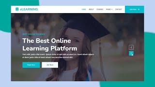 Complete Responsive Elearning Education Website Design  Free Source Code 👇 [upl. by Hamer]