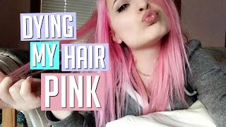 DYING MY HAIR PASTEL PINK AT HOME LIKE A PRO [upl. by Phio472]