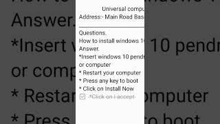 How to install windows 10 Laptop  Computer 🖥 [upl. by Annaert725]