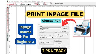 How to print a file in inpage urduinpage printing setting [upl. by Ashia]