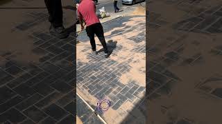 construction pavement pavers brick paving builder satisfying roofing roof viralvideo [upl. by Settera252]