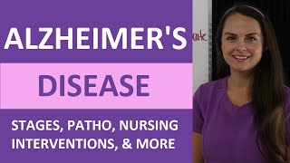 Alzheimers Disease Dementia Nursing Symptoms Treatment Stages Pathophysiology NCLEX [upl. by Jackie]