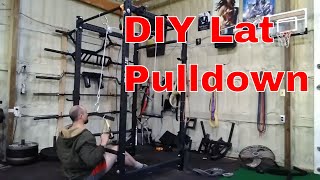 DIY Power Rack Lat Pulldown Rig [upl. by Ylevol]