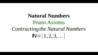 Peano Axioms 12 Constructing the Natural Numbers by Using Peano Axioms [upl. by Anirbak689]