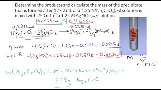 Limiting Reactant in Precipitation Reactions Practice Problem [upl. by Watkins]