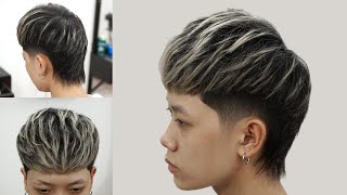 Kiểu tóc Mullet phong cách TikToker Kiên Nguyễn  Chính Barber Shop [upl. by Lerim]