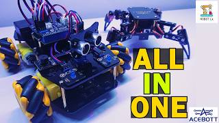 ESP32 All In One Smart Arduino Car 4WD Mecanum Wheel  Acebott Smart Car  Camera WiFi Programming [upl. by Ahaelam950]