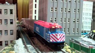 Metra Trains In Downtown HO Scale [upl. by Arly]