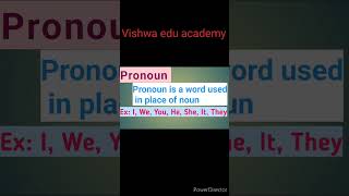 Basic english grammar  parts of speech 🔥 Short video about Grammar Vishwa edu academy [upl. by Adnocahs]