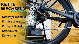 Fahrradkette wechseln  EBike Kette tauschen  ausführliche Anleitung [upl. by Ellevehc]