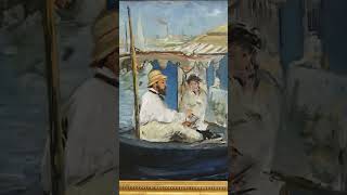 Monet painting in his studio boat Édouard Manet Neue Pinakothek München [upl. by Orenid]