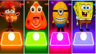 Tiles Hop All Cartoon characters  Inside Out 2 🆚 POU 🆚 Minions 🆚 SpongeBob  Coffin dance [upl. by Sergei410]