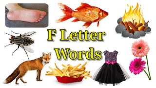 Learn English  F letter words with picture  F Letter Words  F letter funnlearnpreschool6016 [upl. by Lajet545]