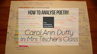 Carol Ann Duffys quotIn Mrs Tilschers Classquot  How to Analyse Poetry [upl. by Yle]