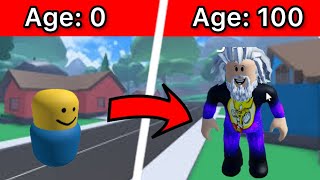 I Tried to Survive From Age 0  100 YEARS OLD in Roblox [upl. by Yboj]