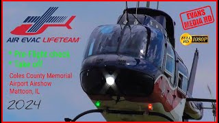 Air Evac Lifeteam 145  PREFLIGHT CHECK amp TAKE OFF [upl. by Nynahs436]