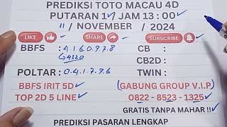 PREDIKSI TOTO MACAU HARI INI 11 NOVEMBER 2024  BOCORAN TOTO MACAU HARI INI  RUMUS JITU TOTOMACAU [upl. by Zingg76]