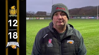 Whitehaven 1218 Barrow Raiders Paul Crarey reaction [upl. by Jules806]