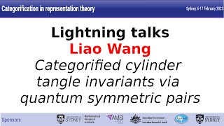 Liao Wang  Categorified cylinder tangle invariants via quantum symmetric pairs [upl. by Daren]