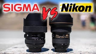 SIGMA 1424mm f28 ART vs NIKON 1424mm f28 Lens Review  CLEAR WINNER [upl. by Rae408]