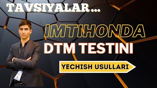 📌Test yechish usullari  DTM testini yaxshi yechishning bazi bir usullari 📝 [upl. by Bette]