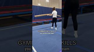 Gymnastics Skills on a Home Beam gymnasticstips gymnasticsbeam [upl. by Chaker287]