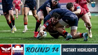 Scarlets v Edinburgh Rugby  Instant Highlights  Round 14  URC 202223 [upl. by Amalbena]