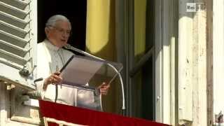 OGGI 24 FEBBRAIO 2013 LULTIMO ANGELUS DEL PAPA DA PIAZZA SAN PIETRO [upl. by Arodoet696]