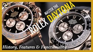 How To Mastering the Rolex Daytona Cosmograph  History Features amp Functionality [upl. by Onafets]