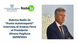 Intervista RADIO 24 al Presidente Silvano Pagliuca [upl. by Solracesoj]