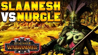 Slaanesh vs Nurgle Battle Trailer  Roster Tease  Total War Warhammer 3 [upl. by Hearsh410]