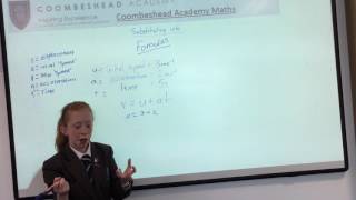 Maths  Coombeshead  Substituting into Formulas [upl. by Sivaj]