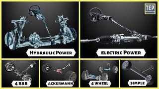 Every Steering System Explained  Power Steering Four Bar Ackermann Four Wheel Steering [upl. by Eydie]