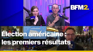 Élection américaine les premiers résultats pour Kamala Harris et Donald Trump [upl. by Haorbed916]