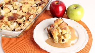 Apple Bread Pudding with Vanilla Butter Sauce  Laura Vitale  Laura in the Kitchen Episode 992 [upl. by Arreyt]