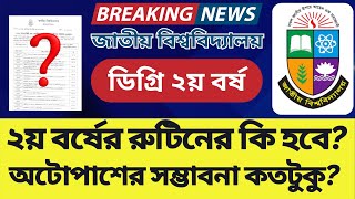 ডিগ্রি ২য় বর্ষ রুটিন কি বাতিল হবে  Degree 2nd year exam update 2024  Degree 2nd year autopass 2024 [upl. by Editha]