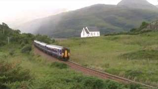 GlasgowMallaig service passes Polnish Chapel 11082010 [upl. by Trebma660]