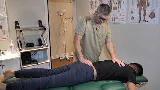 Osteopathic Technique Demo Myofascial Release Legs and Back [upl. by Wootan]