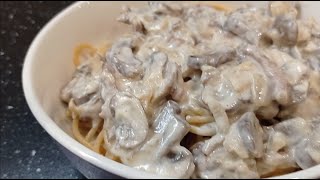 Notre recette rapide préférée  spaghetti carbonara aux champignons [upl. by Leta]