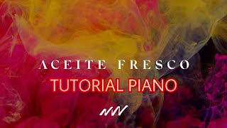 Aceite Fresco  Fresh Oil  New Wine  Tutorial Piano [upl. by Bushey]