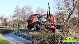 Hout versnipperen met loonbedrijf Jonker voor de gemeente Opsterland [upl. by Hapte]