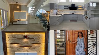 Duplex villa 🏘1050sqft  Home tour tamil Modular kitchen  interior  fully furnished [upl. by Colfin]