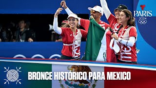 México recibe histórica medalla de bronce en tiro con arco  Juegos Olímpicos París 2024 [upl. by Metsky352]